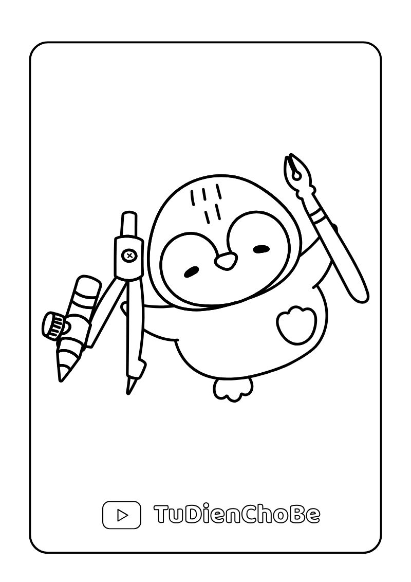 Tranh tô màu các loài chim cho bé, hình vẽ chim dễ thương, rõ nét, miễn phí tải về