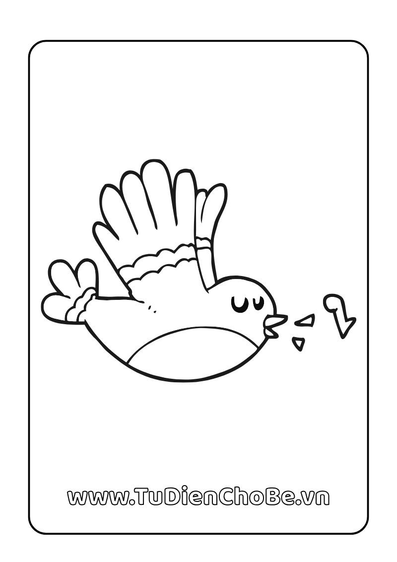 Tranh tô màu các loài chim cho bé, hình vẽ chim dễ thương, rõ nét, miễn phí tải về