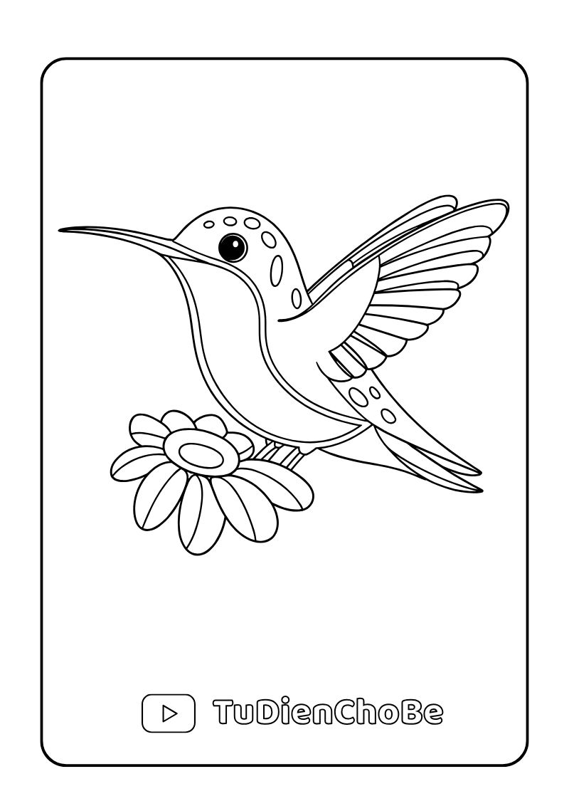 Tranh tô màu các loài chim cho bé, hình vẽ chim dễ thương, rõ nét, miễn phí tải về