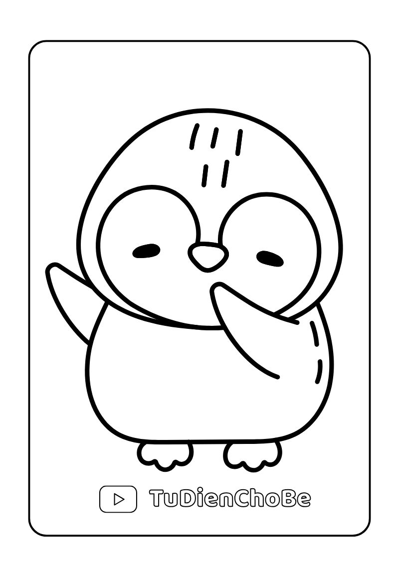 Tranh tô màu các loài chim cho bé, hình vẽ chim dễ thương, rõ nét, miễn phí tải về
