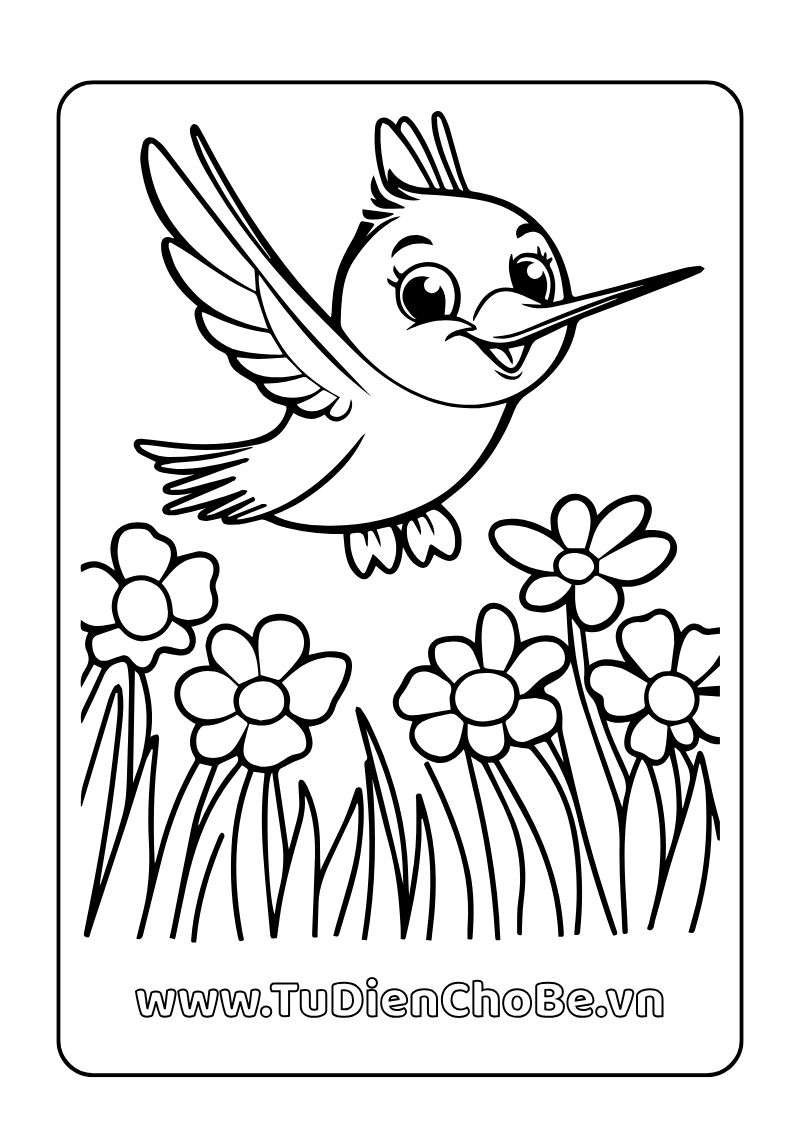 Tranh tô màu các loài chim cho bé, hình vẽ chim dễ thương, rõ nét, miễn phí tải về