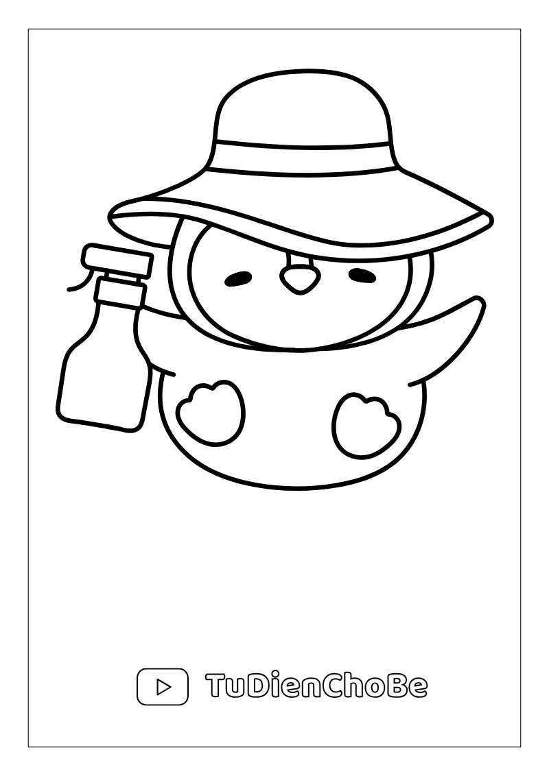 Tranh tô màu chim cánh cụt dễ thương cho bé, hình vẽ rõ nét, dễ tô màu, miễn phí tải về