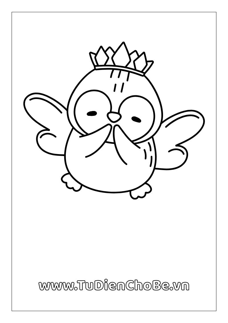 Tranh tô màu chim cánh cụt dễ thương cho bé, hình vẽ rõ nét, dễ tô màu, miễn phí tải về