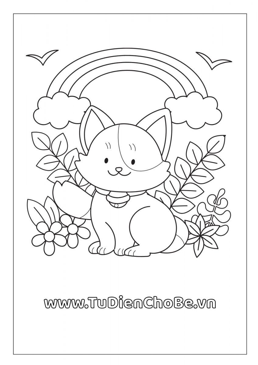 tranh tô màu mèo miễn phí, hình tô màu con mèo đẹp, tranh tô màu mèo dễ in