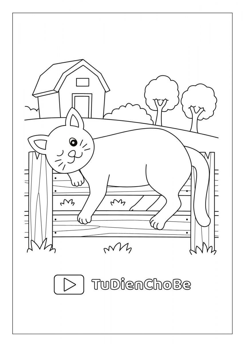 tranh tô màu mèo miễn phí, hình tô màu con mèo đẹp, tranh tô màu mèo dễ in