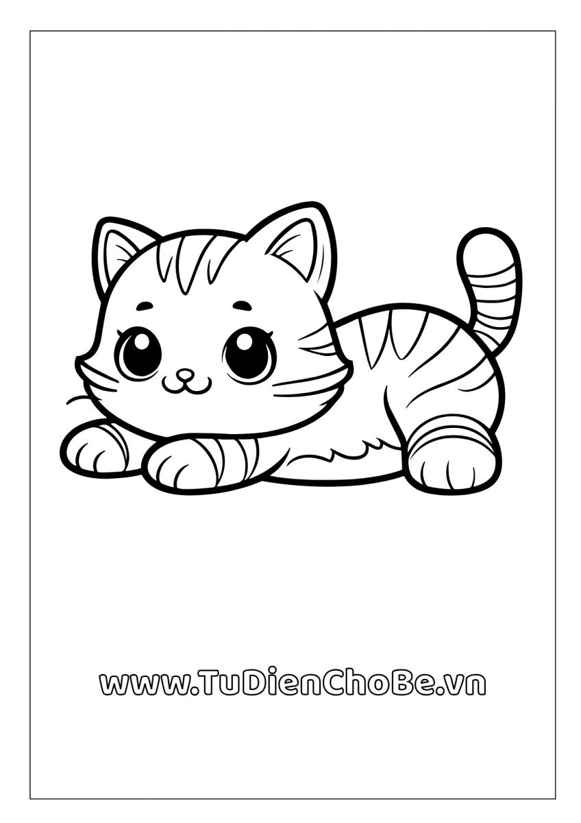 tranh tô màu mèo miễn phí, hình tô màu con mèo đẹp, tranh tô màu mèo dễ in