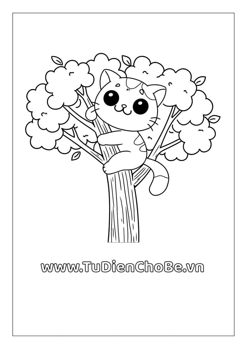 tranh tô màu mèo miễn phí, hình tô màu con mèo đẹp, tranh tô màu mèo dễ in