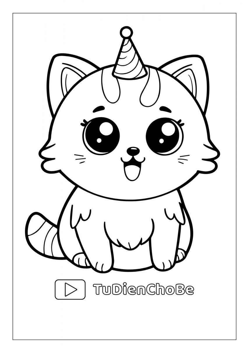 tranh tô màu mèo miễn phí, hình tô màu con mèo đẹp, tranh tô màu mèo dễ in