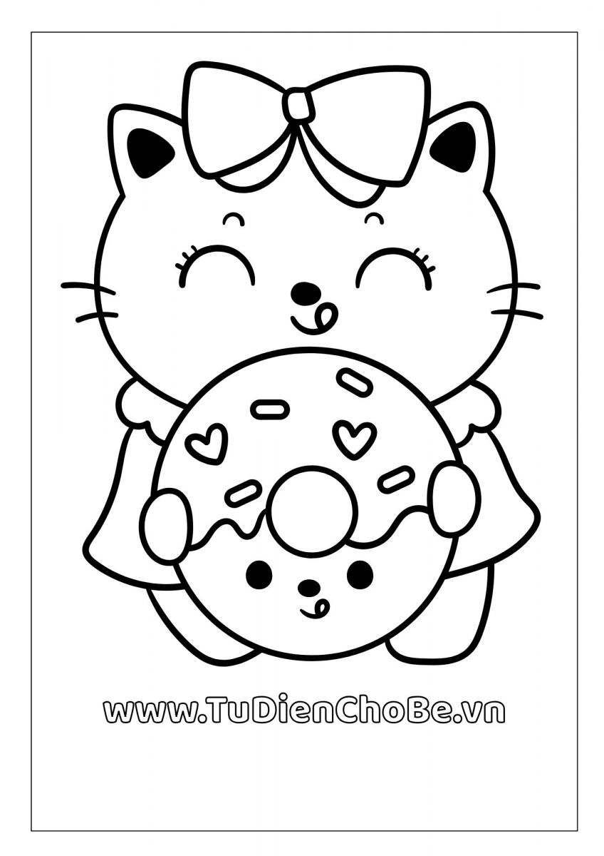 tranh tô màu mèo miễn phí, hình tô màu con mèo đẹp, tranh tô màu mèo dễ in