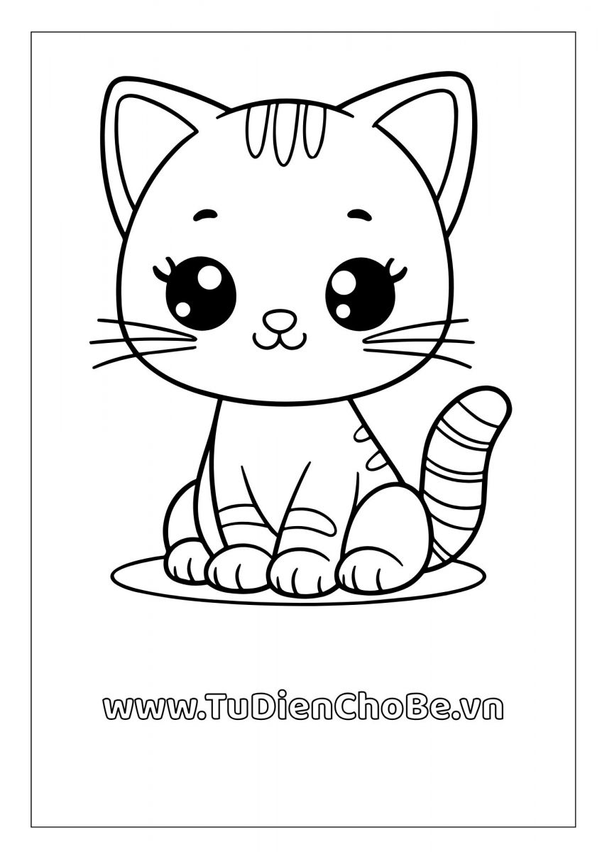 tranh tô màu mèo miễn phí, hình tô màu con mèo đẹp, tranh tô màu mèo dễ in