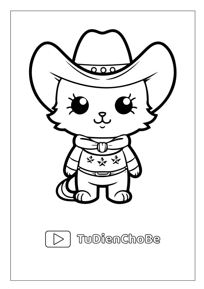 tranh tô màu mèo miễn phí, hình tô màu con mèo đẹp, tranh tô màu mèo dễ in