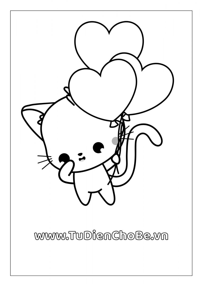 tranh tô màu mèo miễn phí, hình tô màu con mèo đẹp, tranh tô màu mèo dễ in