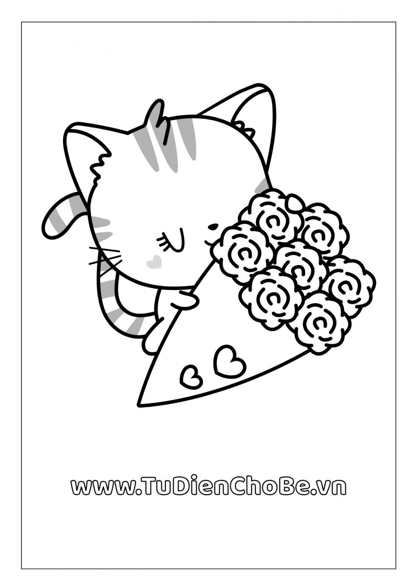 tranh tô màu mèo miễn phí, hình tô màu con mèo đẹp, tranh tô màu mèo dễ in