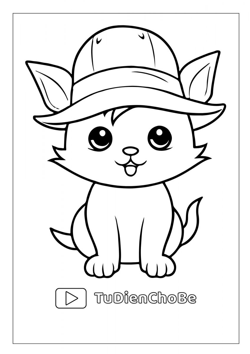 tranh tô màu mèo miễn phí, hình tô màu con mèo đẹp, tranh tô màu mèo dễ in