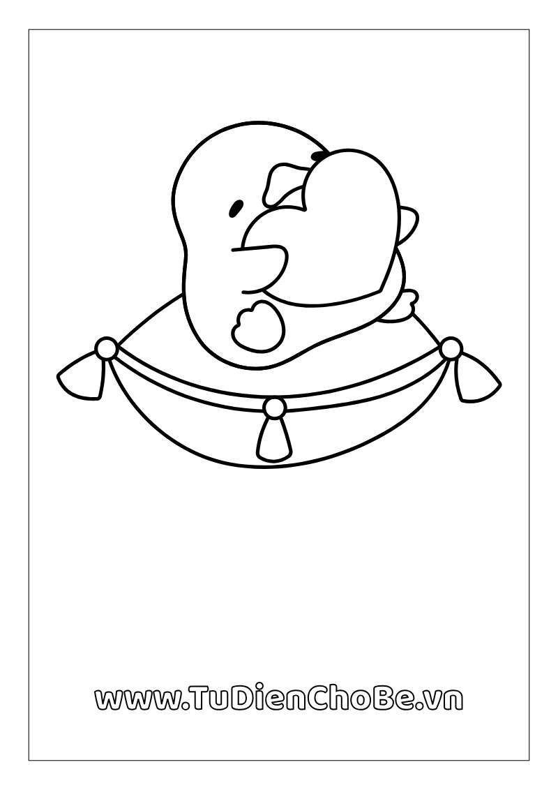 Tranh tô màu con vịt dễ thương cho bé tập tô và học về động vật quanh ta