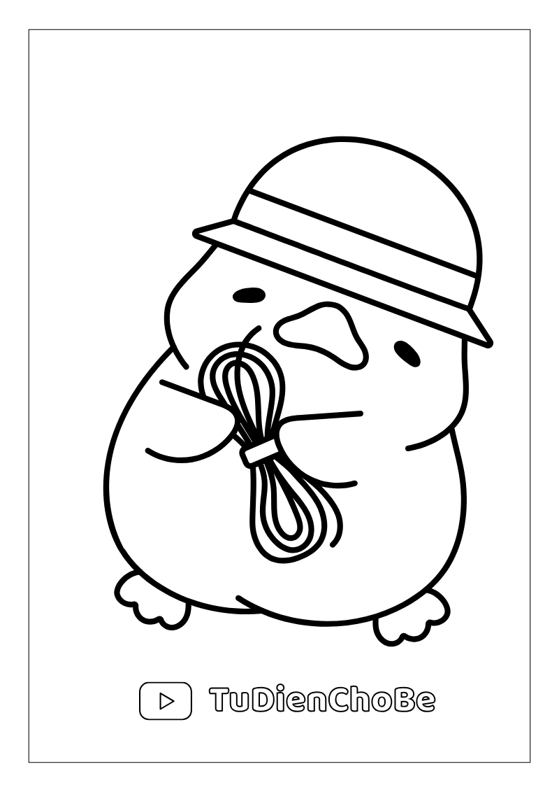 Tranh tô màu con vịt dễ thương cho bé tập tô và học về động vật quanh ta