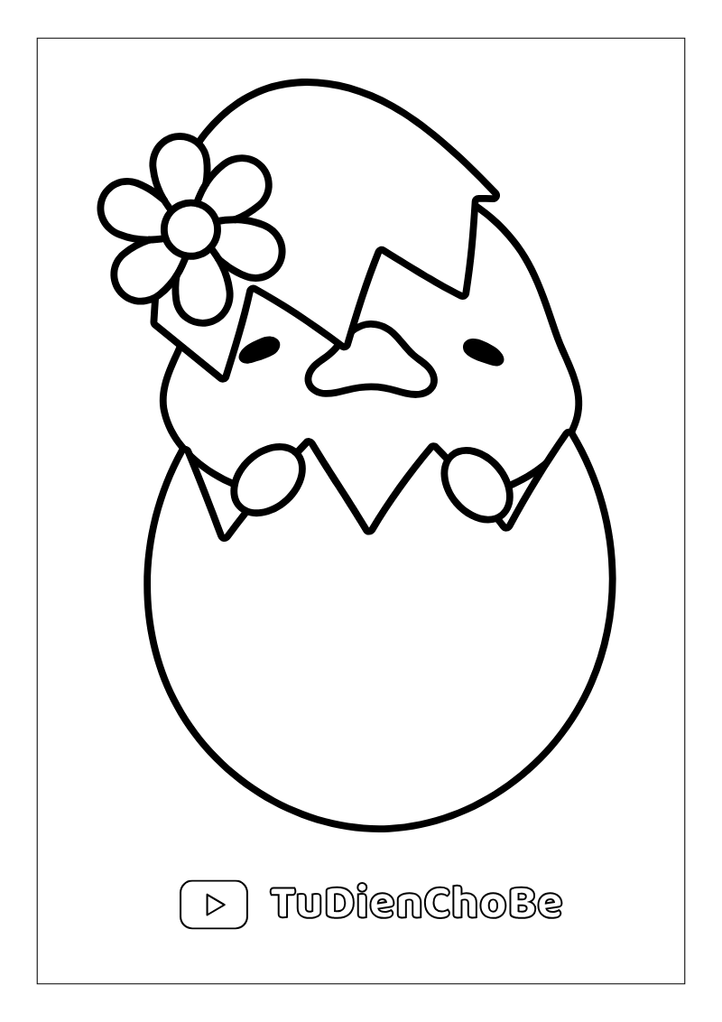 Tranh tô màu con vịt dễ thương cho bé tập tô và học về động vật quanh ta