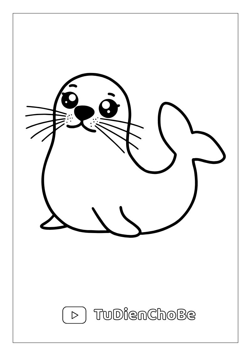 Tranh tô màu động vật biển cho bé – hình vẽ cá, rùa, bạch tuộc, sao biển dễ thương