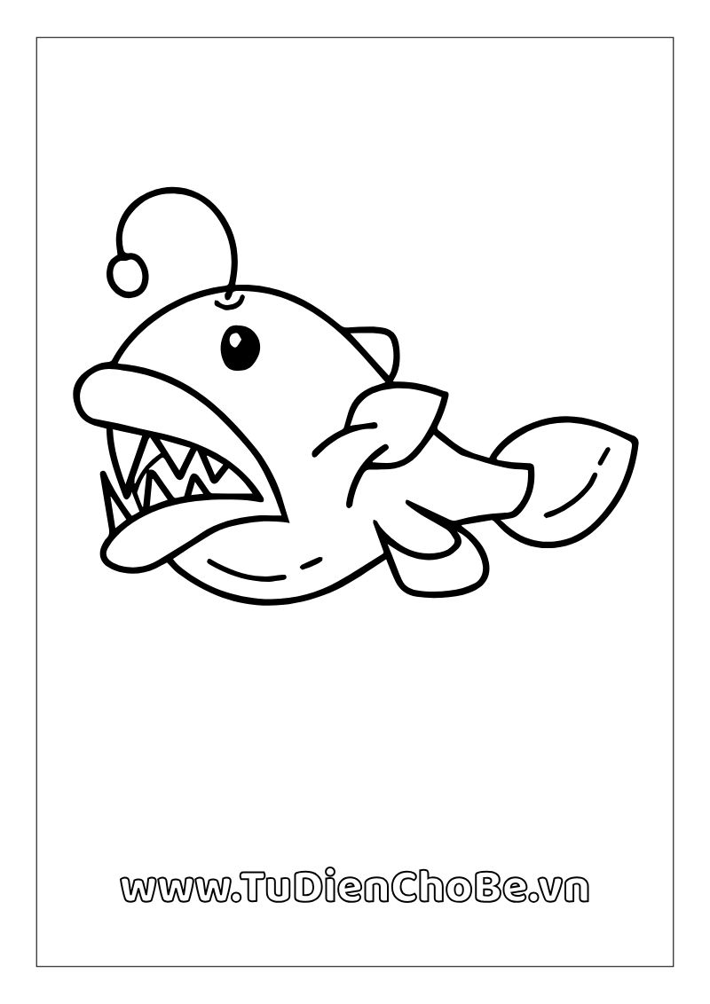 Tranh tô màu động vật biển cho bé – hình vẽ cá, rùa, bạch tuộc, sao biển dễ thương