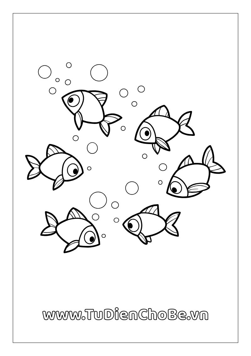 Tranh tô màu động vật biển cho bé – hình vẽ cá, rùa, bạch tuộc, sao biển dễ thương
