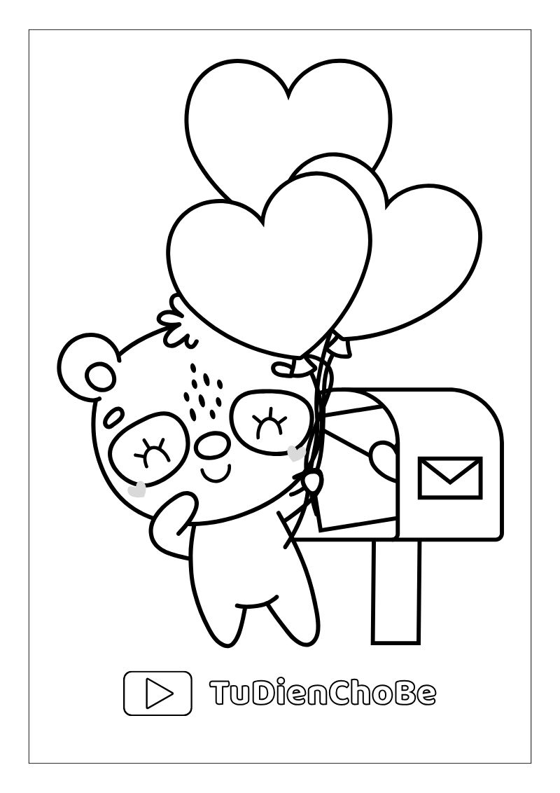 Tranh tô màu gấu trúc dễ thương cho bé, hình gấu trúc rõ nét miễn phí tải về