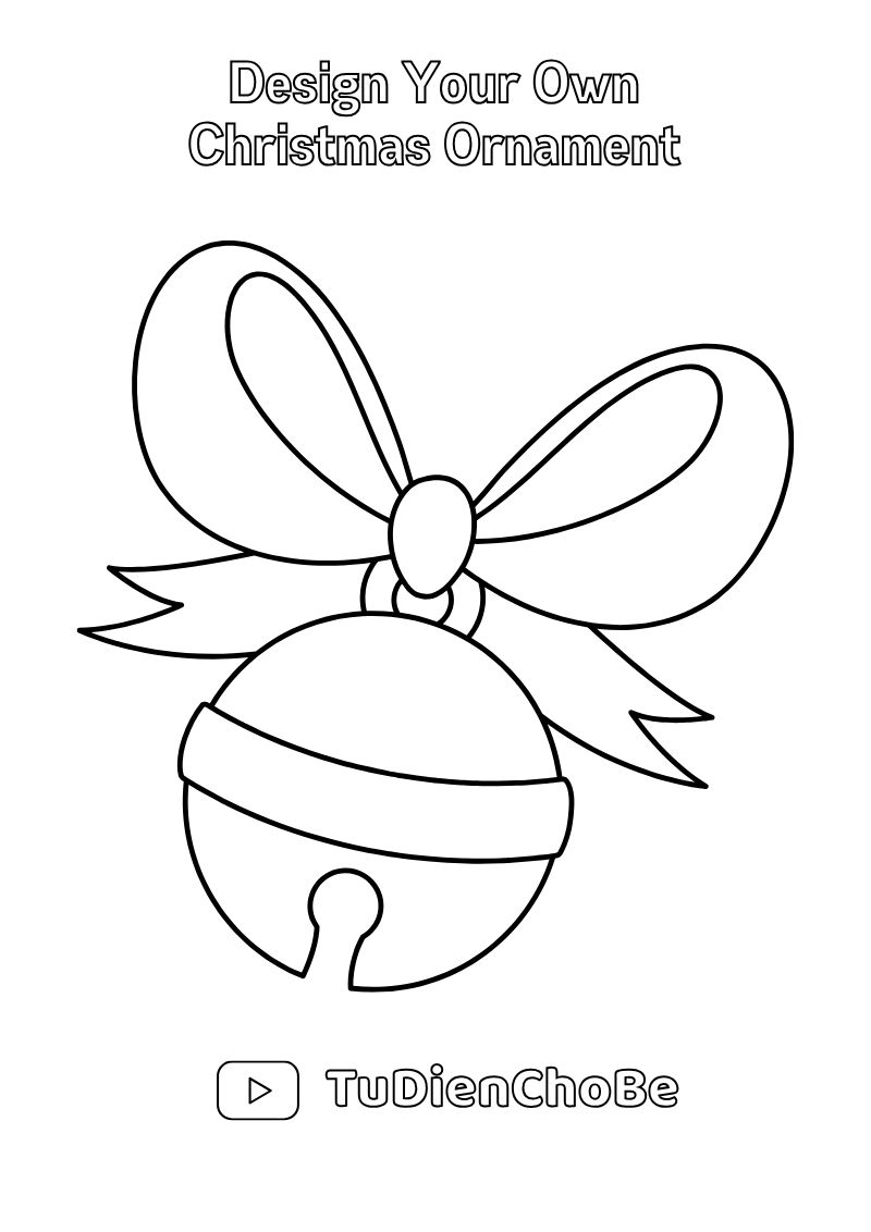 Tranh tô màu Giáng Sinh cho bé với ông già Noel, cây thông, tuần lộc và quà Noel dễ thương