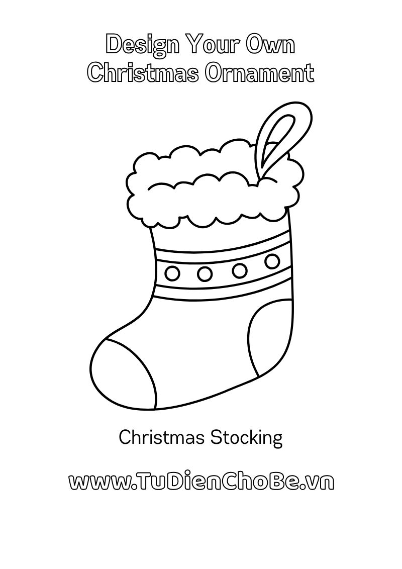 Tranh tô màu Giáng Sinh cho bé với ông già Noel, cây thông, tuần lộc và quà Noel dễ thương