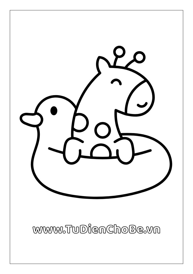 tranh tô màu hươu cao cổ đẹp, tranh tô màu hươu cao cổ rõ nét, hình tô màu hươu cao cổ hoạt hình,