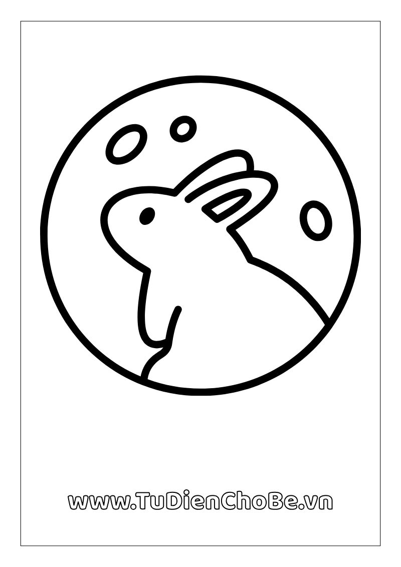 Tranh tô màu Tết Trung Thu cho bé, hình lồng đèn, múa lân, chị Hằng chú Cuội dễ thương, miễn phí tải về