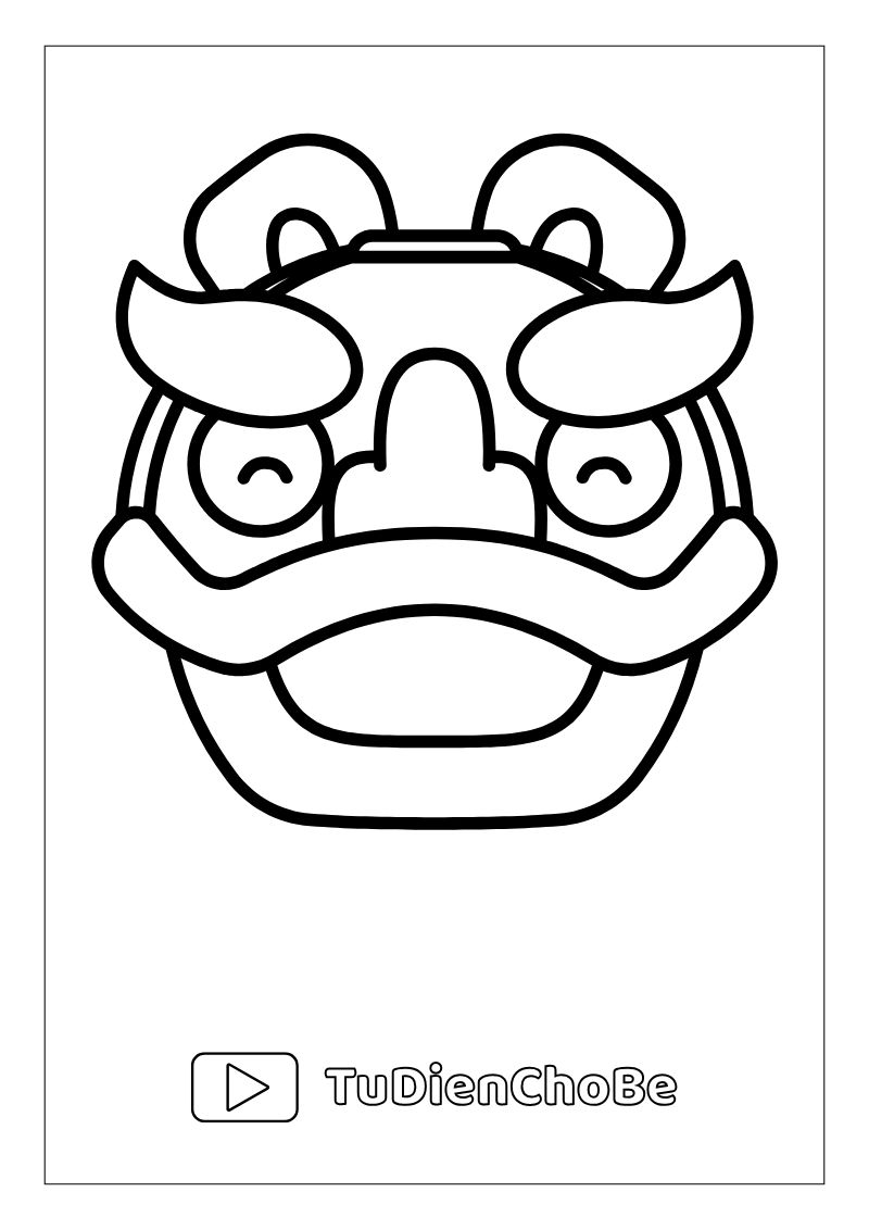 Tranh tô màu Tết Trung Thu cho bé, hình lồng đèn, múa lân, chị Hằng chú Cuội dễ thương, miễn phí tải về