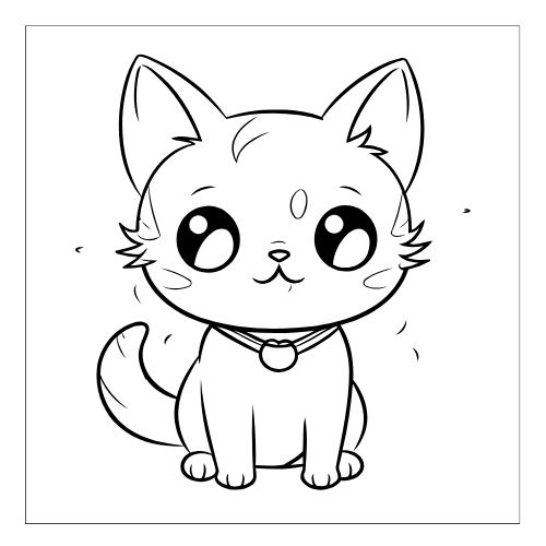 Tranh tô màu con mèo