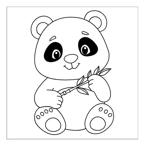 Tranh tô màu gấu trúc