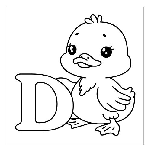 Tranh tô màu con vịt