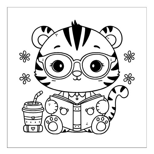 Tranh tô màu Con Hổ