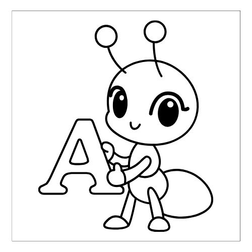 Tranh tô màu con kiến